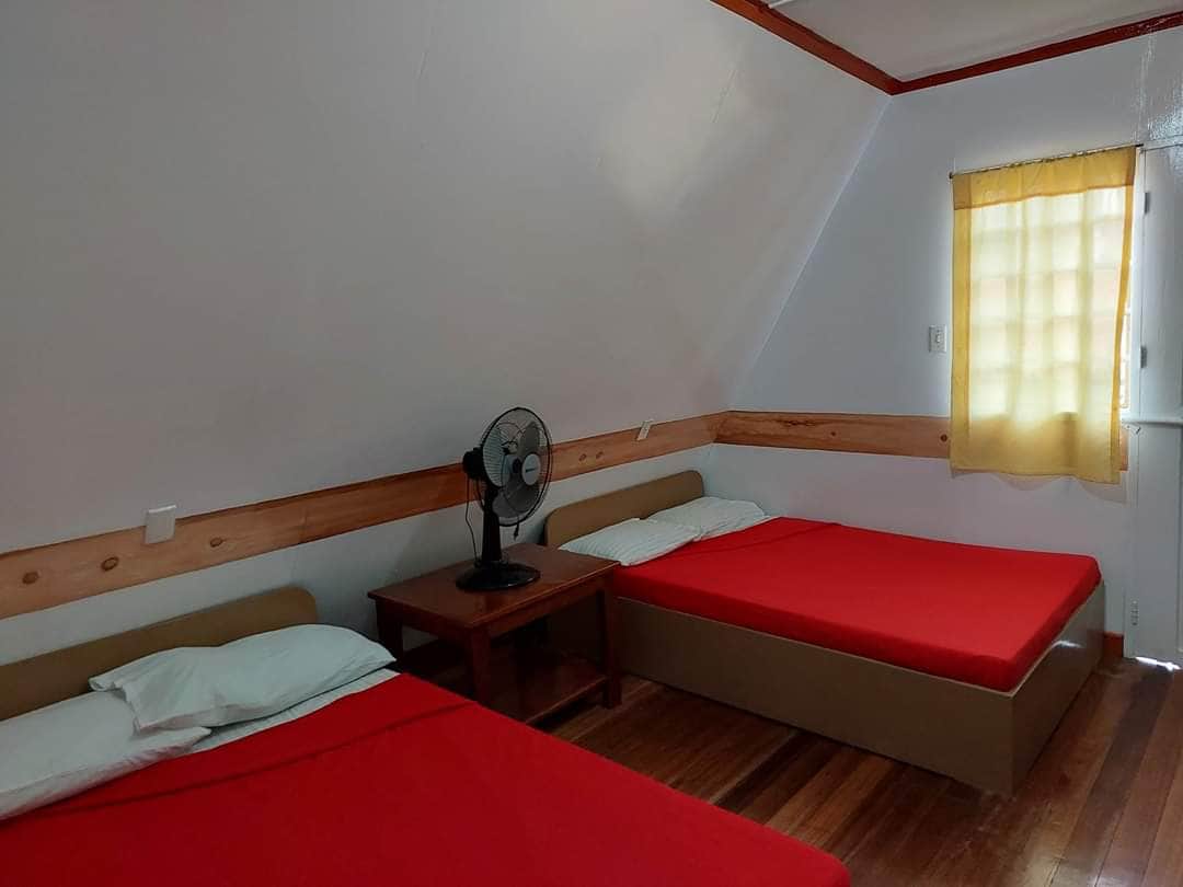 Twin bedroom — 2nd Floor loft with pine headboard