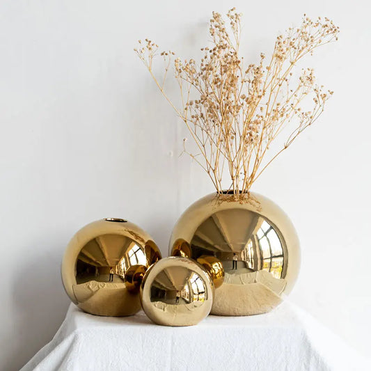 Golden Ball Vase
