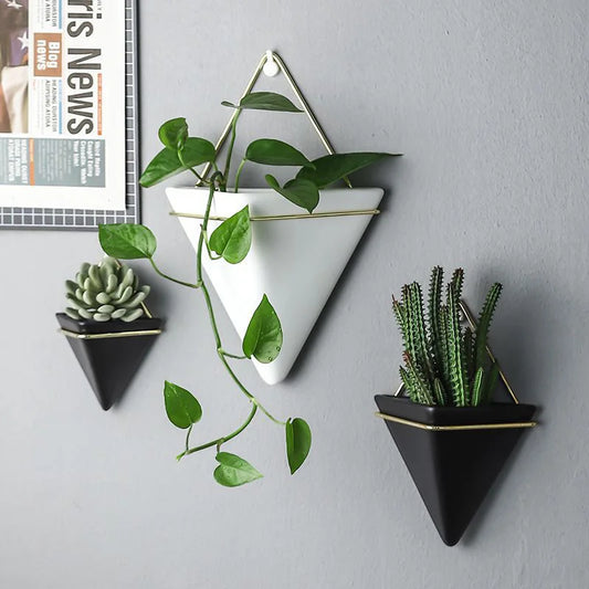 Wall-mounted Ceramic Flowerpot