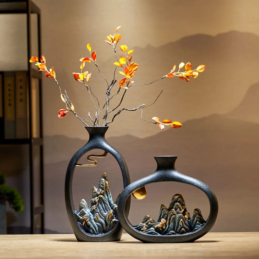 Mountain Scenery Vase